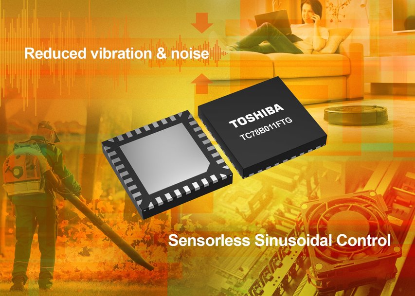 Toshiba annonce un circuit intégré pré-driver pour moteur BLDC triphasé, permettant une commande sinusoïdale sans capteur